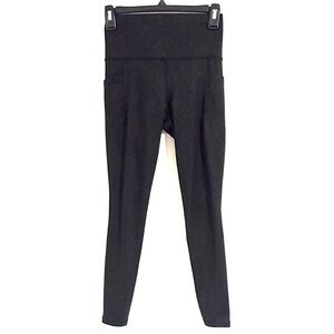 Athleta Charcoal Patterned 7/8 Tights